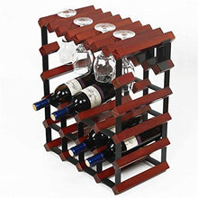 Wine Rack Holder 6 Bottle Wine Rack -Solid legno Multi-Function Piano Vino Shelf Calice Hanging Shelf WTZ012 (Color : Red wine)