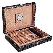 ZLMMY Caso di Corsa del Sigaro, Portatile Pelle Cigar Humidor Cedar Wood Storage Case Cigar Box di Legno