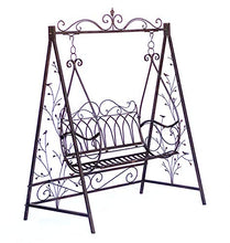 DanDiBo 1868 - Dondolo da giardino in metallo, 2 posti, stile vintage, in ferro battuto