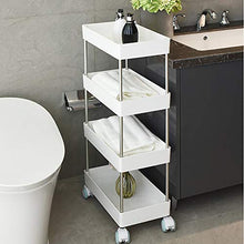 lxc Moderno a Quattro Piani in plastica Bianca + Bagno in Alluminio casa Bagno Rack/mensola