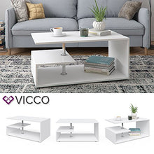 Vicco Tavolino da divano Guillermo Tavolino da salotto bianco 91 x 52 cm