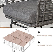 Set di mobili da Giardino per Esterni, Sedia da Giardino in Rattan e Tavolo da tè Set da 3 Pezzi Divano in Vimini Set da Conversazione Mobili da Giardino per Balcone