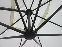 Ombrellone Alluminio a Braccio Laterale 3x3mt Colore Marrone per Esterno e Giardino