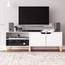 Con 2 ripiani e 2 cabinet TV Cabinet TV in legno,White