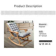 Cuscino Imbottito per Poltrona Sdraio Relax 120cm Antiscivolo Cuscino Imbottito per Sedia a Sdraio Dondolo Cuscino in Cotone Perlato al 100% Offre per Interno ed Esterno da Giardino (Grigio, 1 pcs)