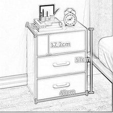 Comodino Stabile Armadio Piede 1 Cassetto Semplice Moderno Mensola Salvaspazio Casa Camera Da Letto Creativo Armadio 48X30X57CM FANJIANI (Colore: B)