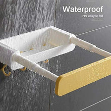 Starmood - Supporto per WC nascosto per lavabo, senza fori, retrattile, per cucina, bagno, casa Giallo
