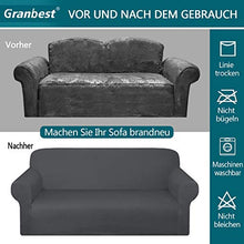 Granbest Copridivano Spessa Copridivano Elasticizzato Impermeabile Copripoltrona Divano Protector Mobili Coperture Tessuto Jaquard Lavabile(3 Posto,Grigio)