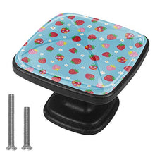 Modello di fragola Pomelli per Porta Set di 4 Pomelli per Mobili Manopole per Cassetti Cucina Armadio Vetro