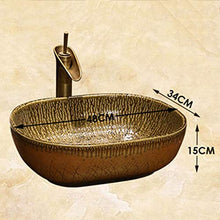 Lavabo Ovale da Bagno Retro Creative Jingdezhen Ceramic Hotel Lavabo antispruzzo Lavandini Bagno