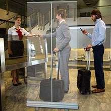 MSQL Banner Pop-up con Rullo a Scomparsa Trasparente, divisorio per l'igiene dello Scudo Mobile in PVC Trasparente, Installazione Rapida, per Parrucchieri, barbieri