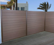 Mendler Frangivento 3X Pannelli Privacy Sarthe WPC Alluminio Premium 560cm Marrone