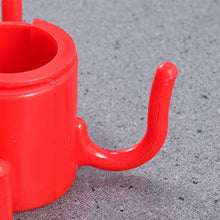 LIOOBO Gancio Appeso da Ombrello Spiaggia Gancio in Plastica a 4 Fori (Rosso)