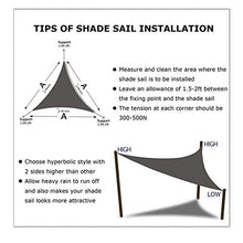 KAISUN Tenda a Vela Triangolare,Tenda a Vela Parasole da Esterno Protezione Solare Anti Raggi UV con Corda Libera per Giardino Balcone Terrazza (4x4x4m,Cielo Blu)