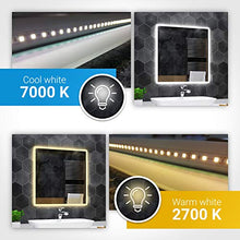 Alasta Specchio LED Retroilluminato | 140x100cm | Boston | Specchio LED Retroilluminato da Bagno | Bianco Caldo A++