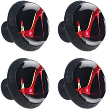 Grande scarpa rossa e rossetto Pomelli per Porta Set di 4 Pomelli per Mobili Manopole per Cassetti Cucina Armadio Vetro