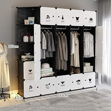 Armadietto portaoggetti ideale per armadio a cubo, portatile, modulare, per risparmiare spazio, rollsnownow, plastica, 183x47x183cm