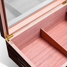ZYING Leggero Cigar Humidor Valigia - con Pannello Frontale Digitale igrometro Versatile Strong Seal Resistente all'Usura