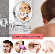 Specchio per Il Trucco Specchio per Il Trucco con luci con luci LED 10x Specchio per vanità BUGARIATO, Toccare Luce Regolabile, Trucco da Barba in Camera da Letto o Bagno .Rasatura in Camera da Letto