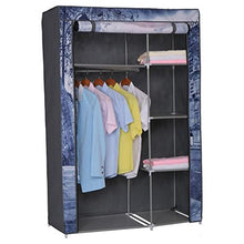 DGS Armadio-Guardaroba morbido, legno, grigio, L 105 x l x H 158