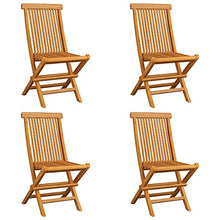 vidaXL Sedie da Giardino con Cuscini Rosso Vino 4 pz Massello di Teak