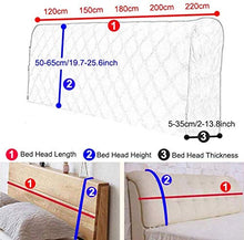 WEDSFC Copritestata Letto Matrimoniale/Singolo/1 Piazza e Mezza Elastica Copertura Testata Letto,Fodera Protezione Testata Addensare all-Inclusive Coperchio Soft Cover (Color : C, Size : 220cm)