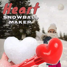 ASFD Heart Love Snowball Maker Inverno Plastic Snowball Maker Clip Giocattoli per Bambini Rosso
