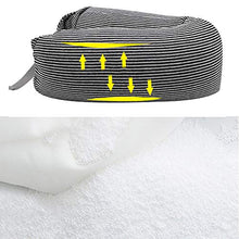 LBLQWE Collare in Particelle di Schiuma a Forma di U, Cuscino da Viaggio per Ufficio Cuscino cervicale-Red