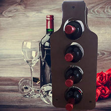 Portabottiglie vino in legno design rustico a forma di bottiglia – ideale per cucina, cantina o cantina