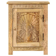 Festnight Comodino, Comodini Camera in Legno Massello di Mango 40x30x50 cm
