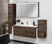Fackelmann B. Clever armadietto a specchio LED a tre porte (120 cm) Olmo Madera, 82987