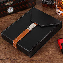 Cigar Humidor, Portatile Pelle Humidor Fragrante Fir Cigar Box 7 Sticks (200 * 167 * 40MM)