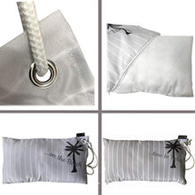 Homelevel Cuscino da spiaggia, 55 cm x 30 cm, con cordoncino, imbottito, per lettino da viaggio, spiaggia, piscina, spiaggia, giardino, da viaggio