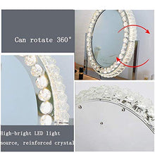GUOJINE Specchi da Toeletta da Appoggio con Luci A LED, Touch Control Specchio for Trucco Grande con Dimmer, Specchio Cosmetico con Cornice in Acciaio Inossidabile