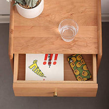 Comodino Moderno Mid Century, Comodino Laterale con 2 Cassetti Portaoggetti, Gambe in Legno Comodino Piccolo per Mobili Camera da Letto in Legno di Ciliegio 45X45X43Cm (18X18X17 Pollici)