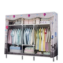 JFFFFWI Armadio Guardaroba Semplice con Struttura in Acciaio 170 * 170 * 45cm (Colore: B)