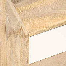 H-CAR Lsqdwy Comodino Comodino 2 Cassetti 40x30x50 Cm Legno Massello di Mango