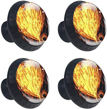 Icone del cuore di fuoco di amore Pomelli per Porta Set di 4 Pomelli per Mobili Manopole per Cassetti Cucina Armadio Vetro
