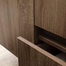 Kiamami Valentina MOBILE BAGNO SOSPESO EFFETTO LEGNO NOCE SCURO 120CM E SPECCHIO A FILO | SIENA