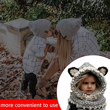 ASFD Cappello Invernale per Bambini con Sciarpa Tridimensionale a Prova di Freddo per Bambini Grigio