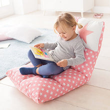 howa 2 in 1 poltrona + divano per bambini – schienale regolabile in 6 posizioni - rosa 8601