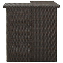 FAMIROSA Tavolo da Bar ad Angolo Marrone 100x50x105 cm in Polyrattan