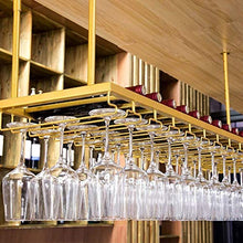 Zfggd Soffitto Wine Rack Ferro Wine Glass Holder Regolabile Altezza, Vetro Rack soffitto Holder Vino atto a Bar Kitchen Cafe Oro (Size : 80 * 30cm)