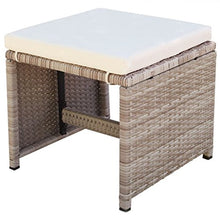 Festnight Set da Pranzo da Giardino con Cuscini, Tavolo Sedie da Giardino, Set Mobili da Giardino in Polyrattan Beige 13 pz