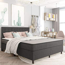 FAMIROSA Letto a Molle Grigio Scuro in Tessuto 180x200 cm-4796