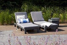 Keter Lettino Prendi Sole Daytona da Esterno con Cuscino Incluso, Grafite, 1195 x 65 x 22 centimetri