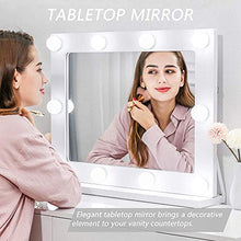 HFFFHA Specchio per toeletta Specchio per Trucco Illuminato Grande con luci per Trucco Specchio Luminoso Grande con 10 lampadine LED dimmerabili Slim