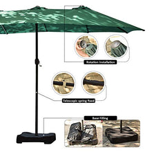 Ombrellone da Giardino, Ombrelloni da Terrazzo, Ombrellone Giardino Parasole 4.6m, Tende e Tettucci Parasole da Balcone e 12 Nervature Pesanti per Spiaggia, Giardino, Balcone (Verde)
