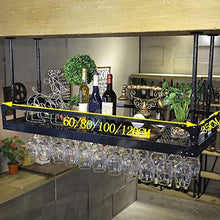 MoDi Retro Ferro Battuto Wine Glass Rack Upside Down Home Bar Bar Calice Rack Hanging Governo del Vino Decoration Gancio Ornamenti appesi Rack Rack Rack Wine Glass (Size : 80 * 35CM)