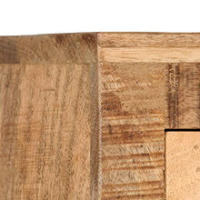 vidaXL Legno Massello di Mango Grezzo Credenza con Ruote Madia Mobile Credenza Semovente Armadio Mobiletto Alto Portaoggetti 38x30x143 cm
